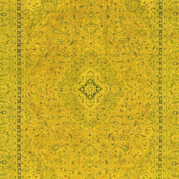 Machine Washable Abstract Yellow Modern Rug, wshabs2781yw