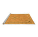 Sideview of Machine Washable Abstract Orange Modern Area Rugs, wshabs2781org