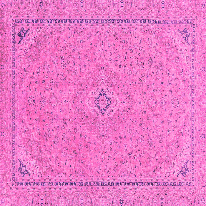 Square Abstract Pink Modern Rug, abs2781pnk