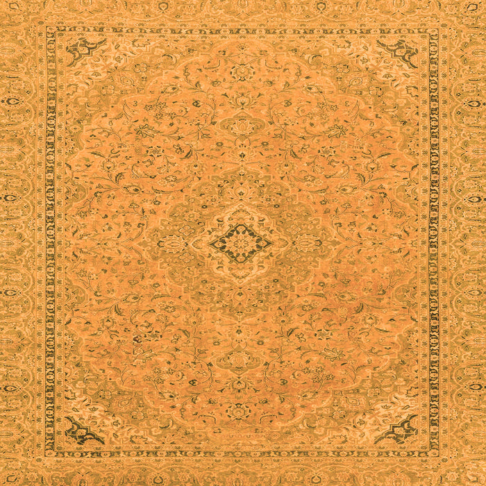 Square Abstract Orange Modern Rug, abs2781org