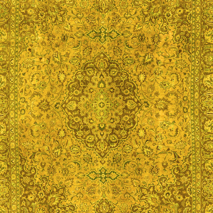 Abstract Yellow Modern Rug, abs2782yw