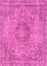 Machine Washable Abstract Pink Modern Rug, wshabs2782pnk