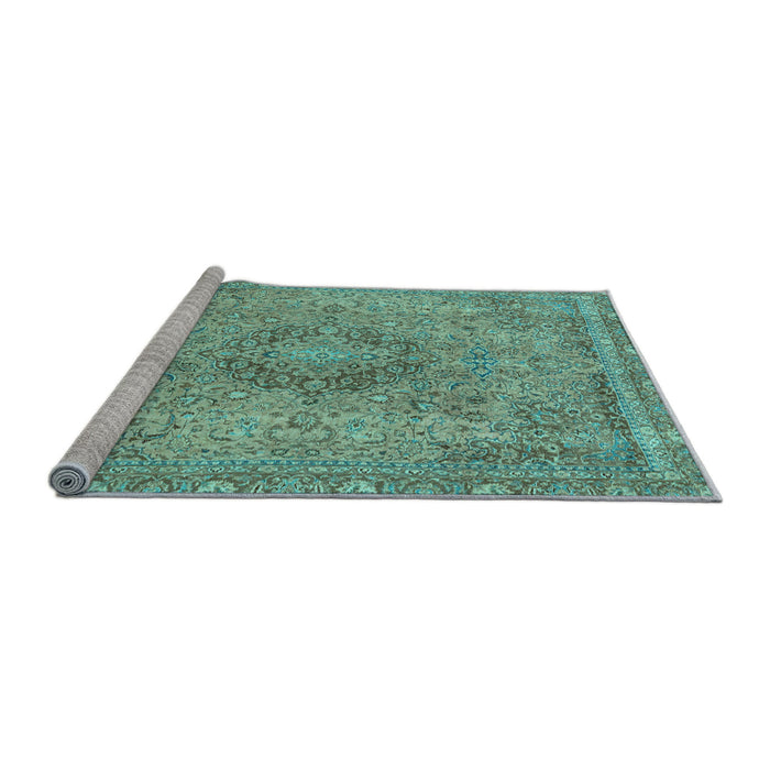 Sideview of Machine Washable Abstract Light Blue Modern Rug, wshabs2782lblu