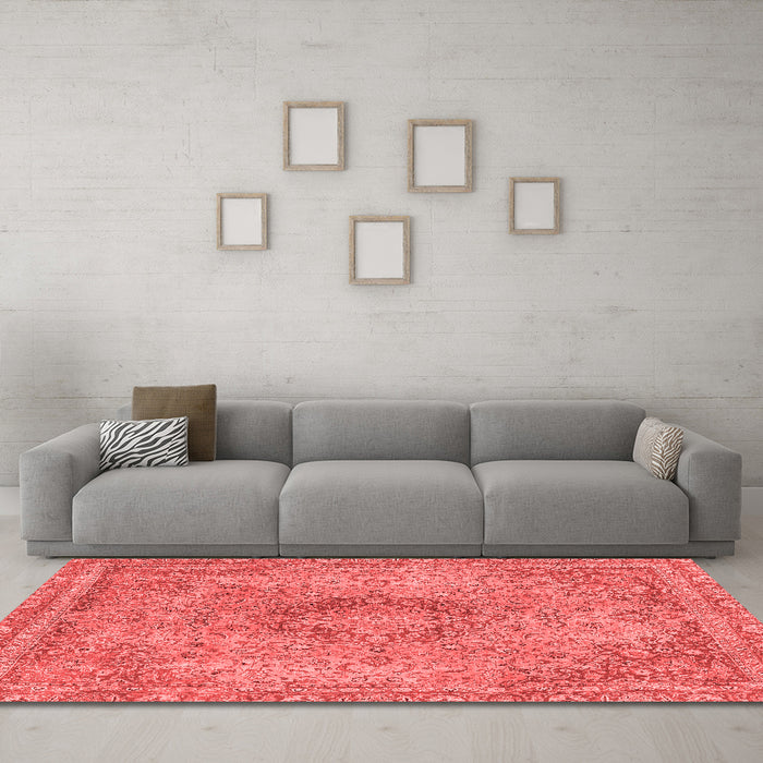 Modern Red Washable Rugs