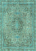 Abstract Light Blue Modern Rug, abs2782lblu