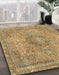 Abstract Light Brown Modern Rug in Family Room, abs2782