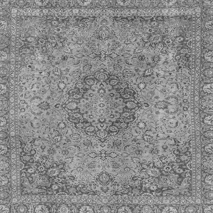 Square Abstract Gray Modern Rug, abs2782gry