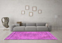 Machine Washable Abstract Purple Modern Rug, wshabs2782pur