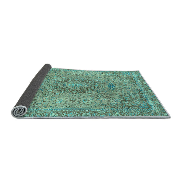 Sideview of Abstract Light Blue Modern Rug, abs2782lblu