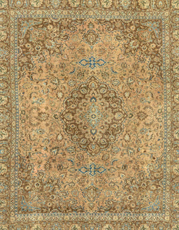 Abstract Light Brown Modern Rug, abs2782