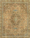 Abstract Light Brown Modern Rug, abs2782