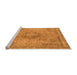 Sideview of Machine Washable Abstract Orange Modern Area Rugs, wshabs2782org