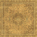 Square Abstract Brown Modern Rug, abs2782brn