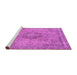 Sideview of Machine Washable Abstract Purple Modern Area Rugs, wshabs2782pur