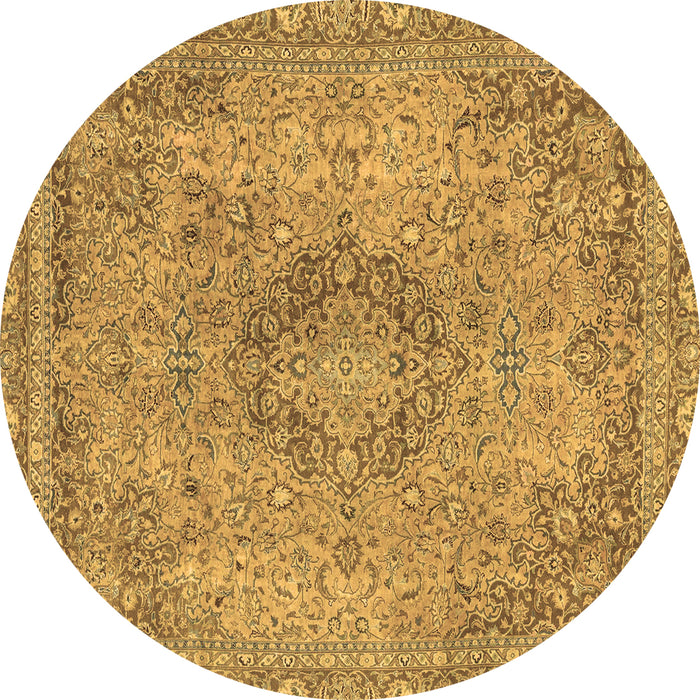 Round Machine Washable Abstract Brown Modern Rug, wshabs2782brn