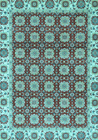 Oriental Light Blue Traditional Rug, abs2783lblu