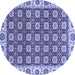 Round Oriental Blue Traditional Rug, abs2783blu