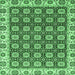 Square Oriental Emerald Green Traditional Rug, abs2783emgrn