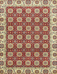 Machine Washable Abstract Red Rug, wshabs2783