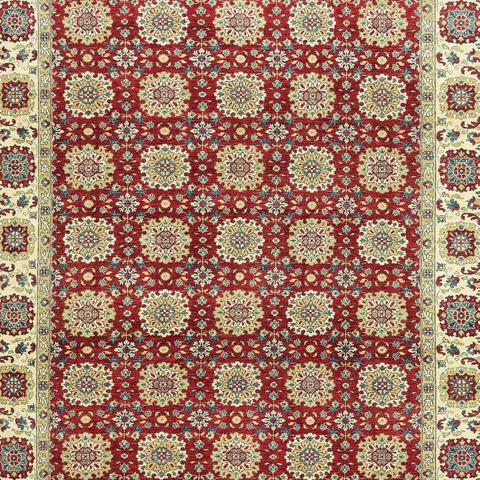 Machine Washable Abstract Red Rug, wshabs2783