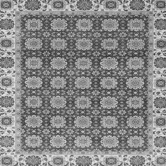 Square Oriental Gray Traditional Rug, abs2783gry