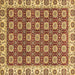 Square Machine Washable Oriental Brown Traditional Rug, wshabs2783brn