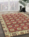 Abstract Red Oriental Rug in Family Room, abs2783