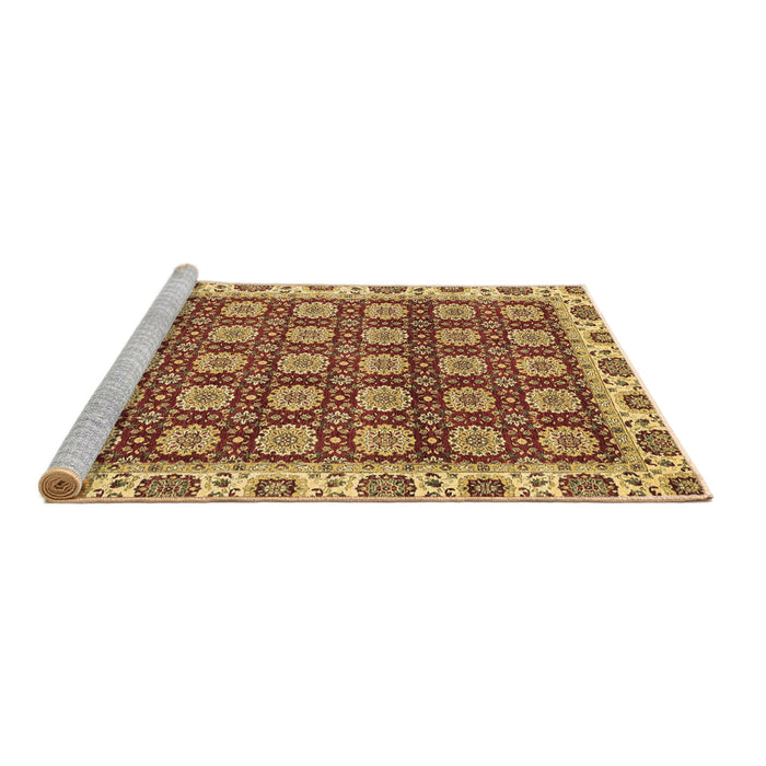 Sideview of Machine Washable Oriental Brown Traditional Rug, wshabs2783brn
