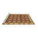 Sideview of Machine Washable Oriental Brown Traditional Rug, wshabs2783brn