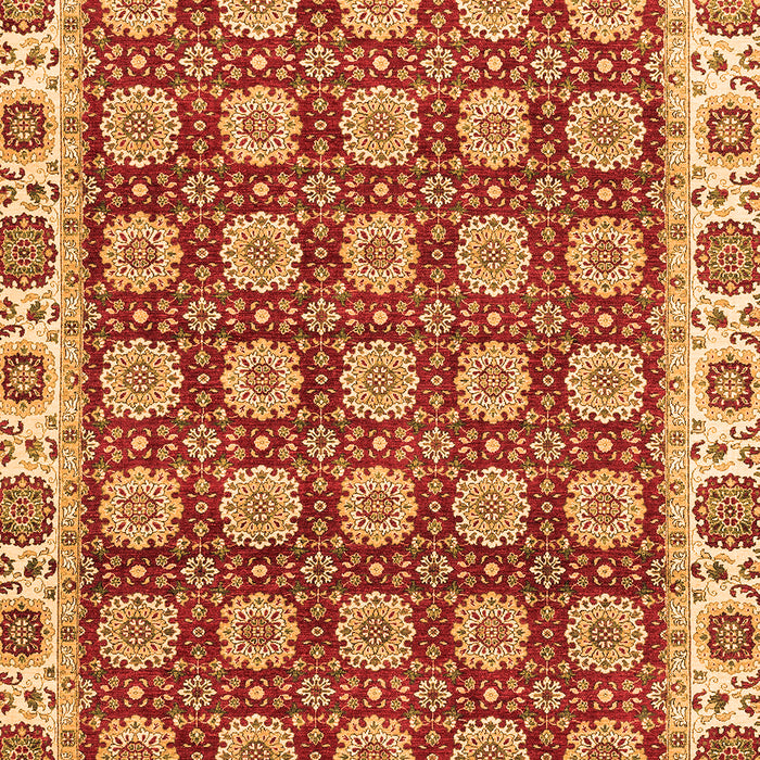 Machine Washable Oriental Orange Traditional Area Rugs, wshabs2783org