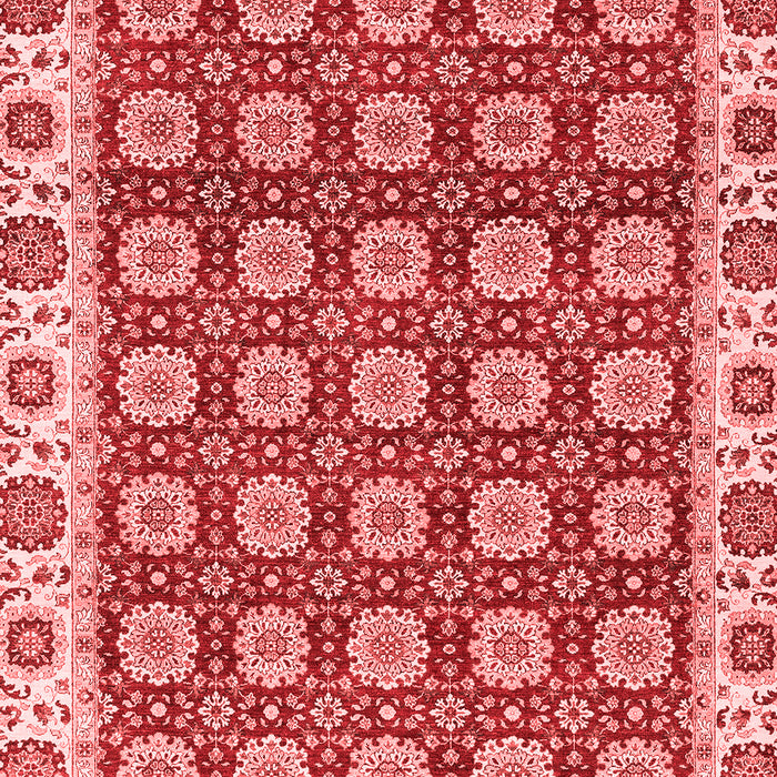 Machine Washable Oriental Red Traditional Rug, wshabs2783red