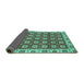 Sideview of Oriental Turquoise Traditional Rug, abs2783turq