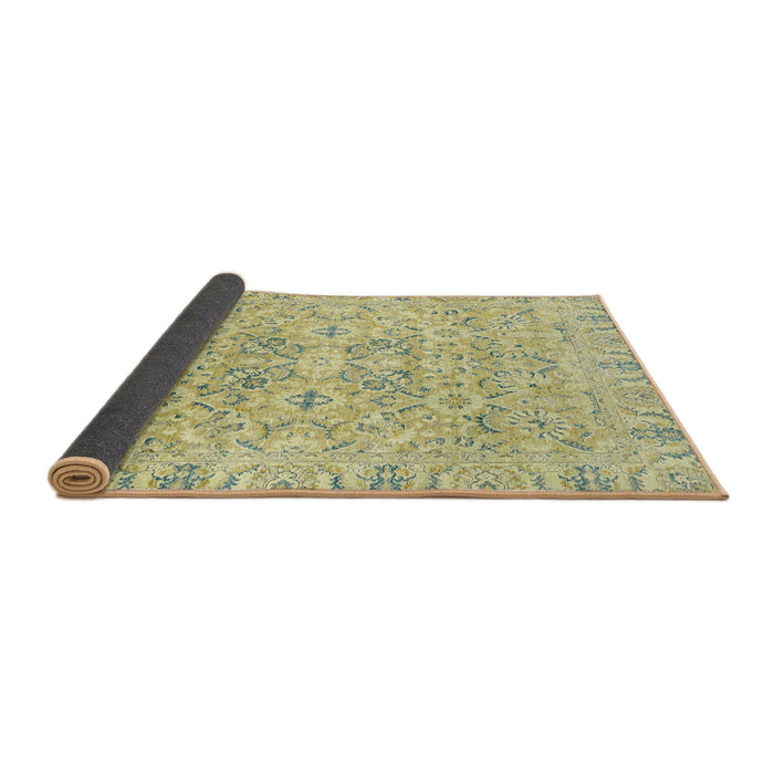 Sideview of Abstract Copper Green Oriental Rug, abs2784