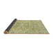 Sideview of Abstract Copper Green Oriental Rug, abs2784