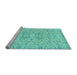 Sideview of Machine Washable Oriental Light Blue Traditional Rug, wshabs2784lblu