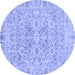 Round Oriental Blue Traditional Rug, abs2784blu