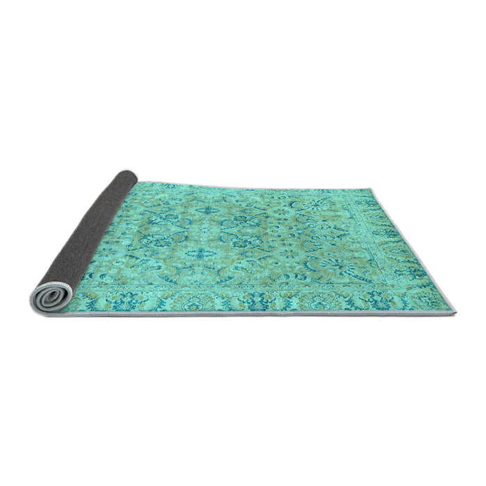 Sideview of Oriental Light Blue Traditional Rug, abs2784lblu