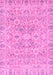 Machine Washable Oriental Pink Traditional Rug, wshabs2784pnk