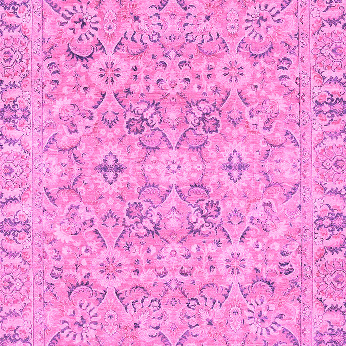 Machine Washable Oriental Pink Traditional Rug, wshabs2784pnk