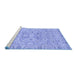 Sideview of Machine Washable Oriental Blue Traditional Rug, wshabs2784blu