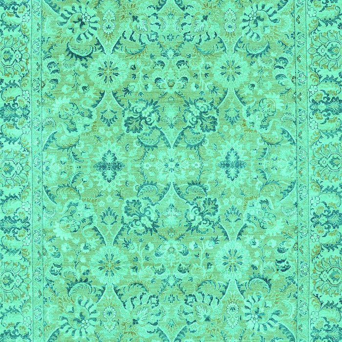 Machine Washable Oriental Turquoise Traditional Area Rugs, wshabs2784turq