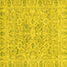 Square Oriental Yellow Traditional Rug, abs2784yw