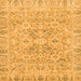 Square Machine Washable Oriental Orange Traditional Area Rugs, wshabs2784org