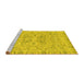 Sideview of Machine Washable Oriental Yellow Traditional Rug, wshabs2784yw