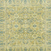 Square Abstract Copper Green Oriental Rug, abs2784