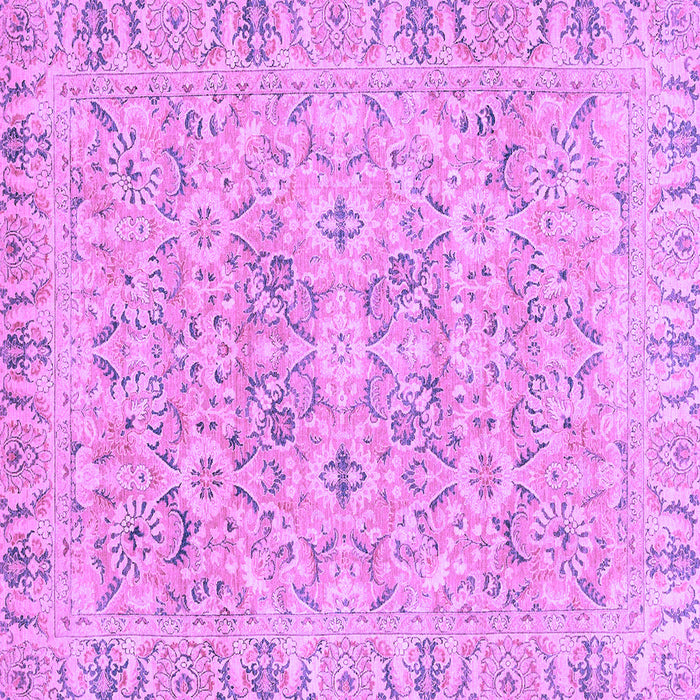 Square Machine Washable Oriental Purple Traditional Area Rugs, wshabs2784pur