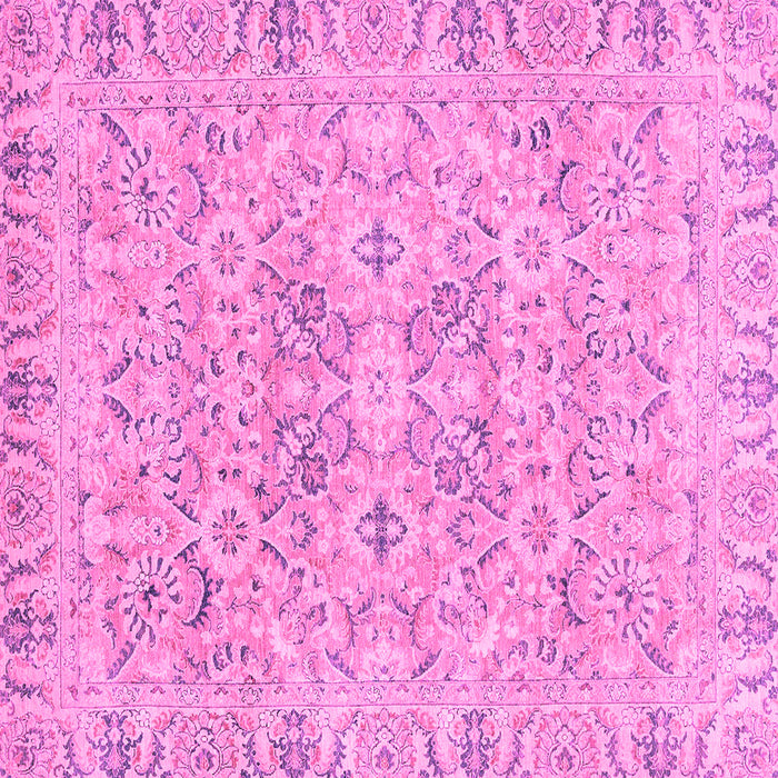 Square Oriental Pink Traditional Rug, abs2784pnk