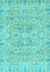 Oriental Light Blue Traditional Rug, abs2784lblu