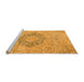 Sideview of Machine Washable Abstract Orange Modern Area Rugs, wshabs2785org