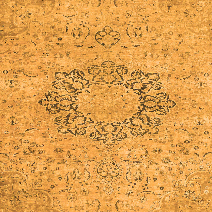 Square Abstract Orange Modern Rug, abs2785org